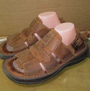 Born Men's Fisherman Sandals Brown Leather Size 11